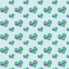 Seamless pattern with hearts. Vector illustration for wrapping paper, print, poster and wallpapers.