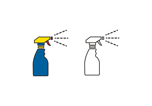 spray bottle logo icon illustration
