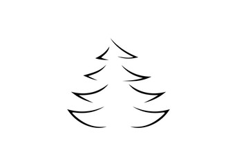 christmas tree logo icon illustration