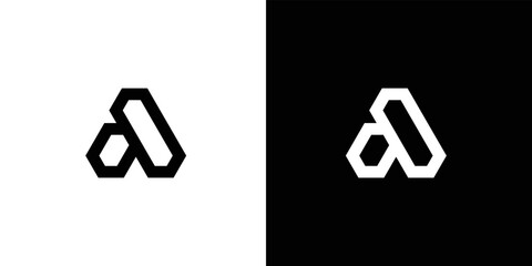 Minimal Awesome Creative Trendy Professional Letter A Logo Design Template On Black And White Background 