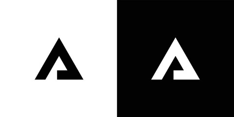 Minimal Awesome Creative Trendy Professional Letter A Logo Design Template On Black And White Background