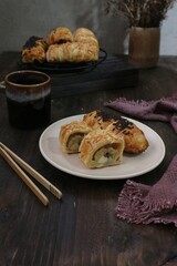 Banana Bread with Cheese and Chocolate Sprinkle