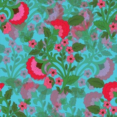 Colorful florals pattern