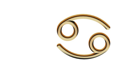 cancer zodiac sign png image format 3d render