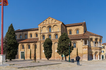 Obraz premium Church of Santa Maria e San Donato in Murano, Venice, Italy. The church is one of the oldest in the Venetian lagoon. Known for Byzantine mosaic pavement. March 26, 2022 Murano, Italy