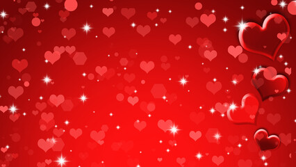 valentine background love and heart red and sparkle light