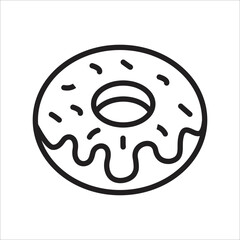 doughnut nut icon simple art design