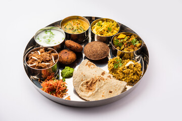 Millet Food thali or platter is an Indian vegetarian age old way of eating