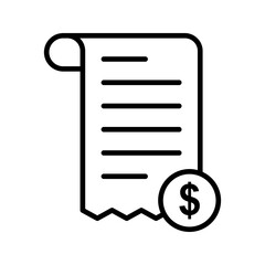 Invoice icon. sign for mobile concept and web design. vector illustration