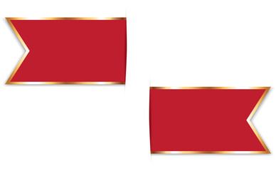 vector illustration of red colored label banner