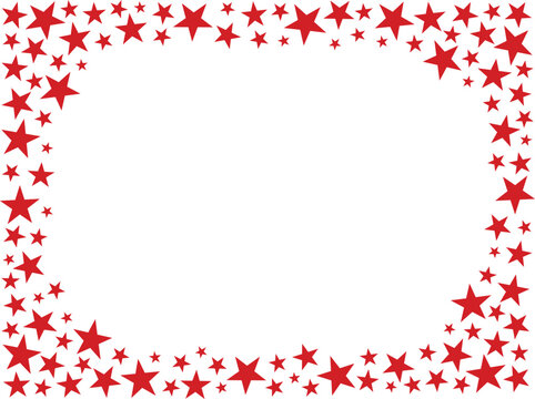 vector frame with stars - red colored banner