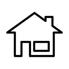 house icon in trendy flat design