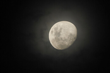 cloud covered moon