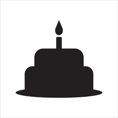 birthday cake icon simple art design