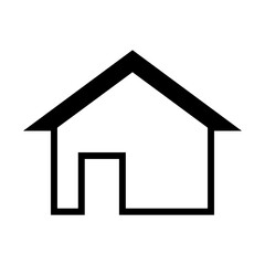 house icon in trendy flat design