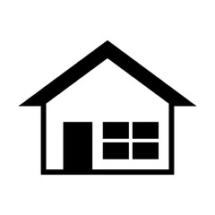 house icon in trendy flat design