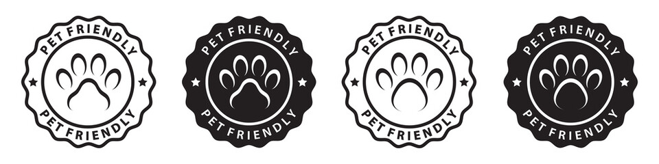Pet allowed sign icon. Pet friendly icon, vector illustration