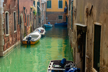 Water canals in Venice, Italy.