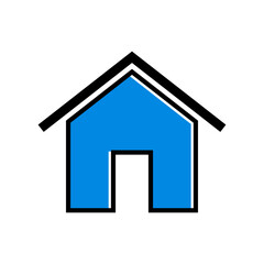 house icon in trendy flat design