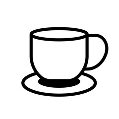 glass of coffee in trendy flat design