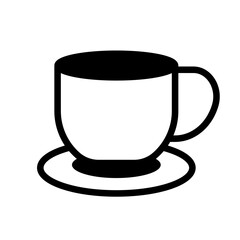 glass of coffee in trendy flat design