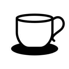 glass of coffee in trendy flat design