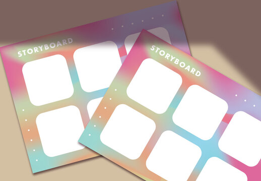 Basic Storyboard with Multi Coloured Gradient Background