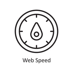 Web Speed Vector Outline Icon Design illustration. Business And Data Management Symbol on White background EPS 10 File