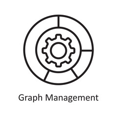 Graph Management Vector Outline Icon Design illustration. Business And Data Management Symbol on White background EPS 10 File