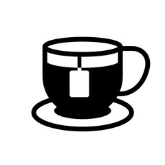 glass of tea icon in trendy flat design