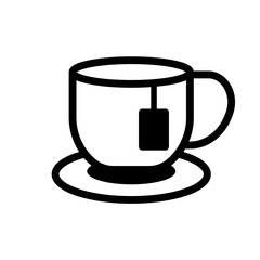 glass of tea icon in trendy flat design