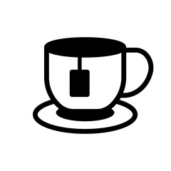 glass of tea icon in trendy flat design
