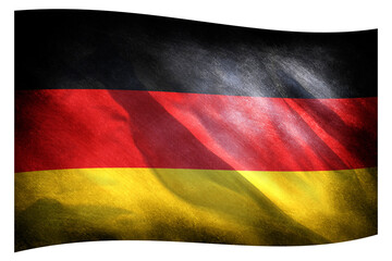 The flag of Germany as a wrinkled flag