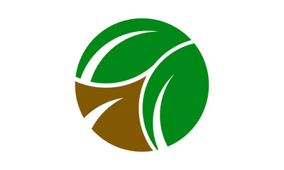 circle leaf agriculture farm logo