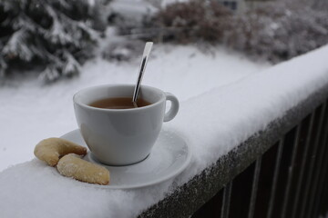 A cozy winter day is filled with aromas of herbal tea and delicate crumbly cookies.