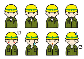 作業員表情セット