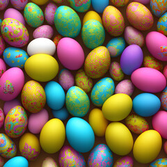 Fototapeta na wymiar chocolate easter eggs | AI generated