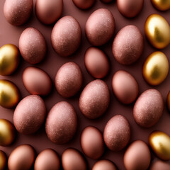 chocolate easter eggs | AI generated