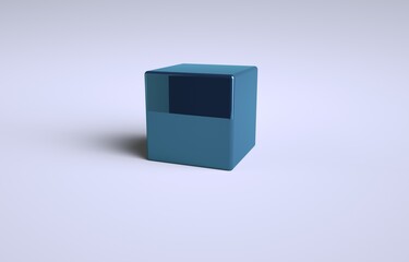 Metal squares on white background