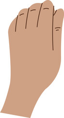 Showing hand and fingers flat icon
