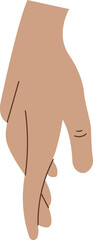 Showing hand and fingers flat icon