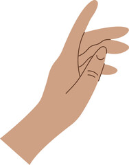 Showing hand and fingers flat icon