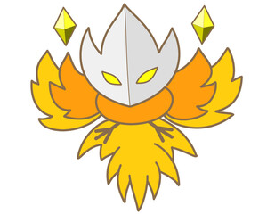 黄色モチーフの鳥型の魔獣