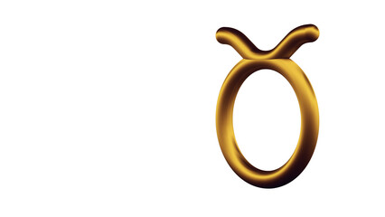 taurus zodiac sign png image format 3d render