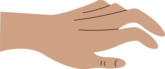 Showing hand and fingers flat icon