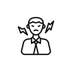 Angry Boss icon in vector. Logotype