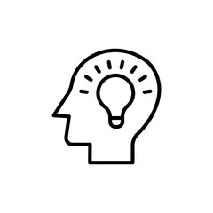 Thinking icon in vector. Logotype