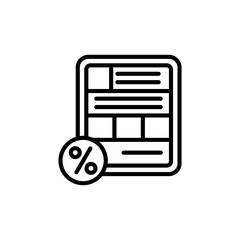 Tax Form icon in vector. Logotype