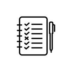 Task List icon in vector. Logotype