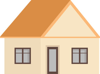 Cute house flat icon Comfortable building